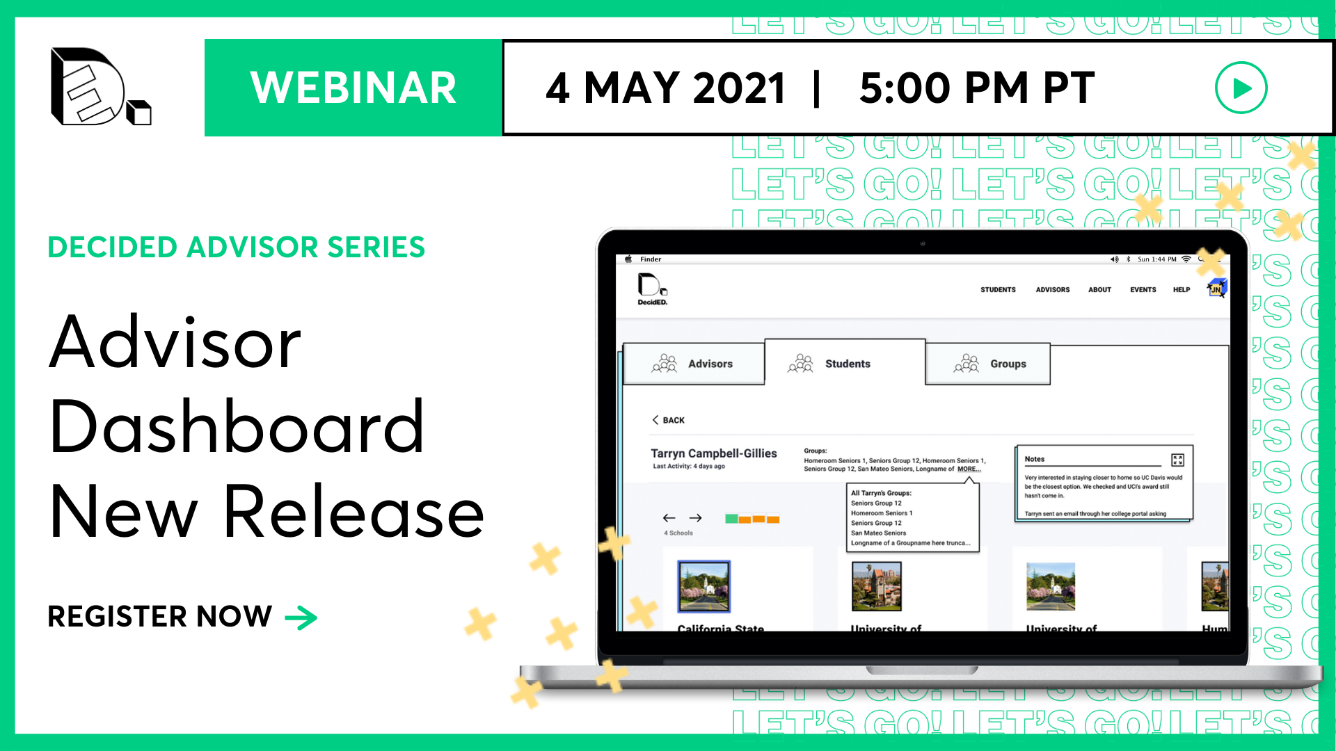 DecidED Advisor Webinar Banner image